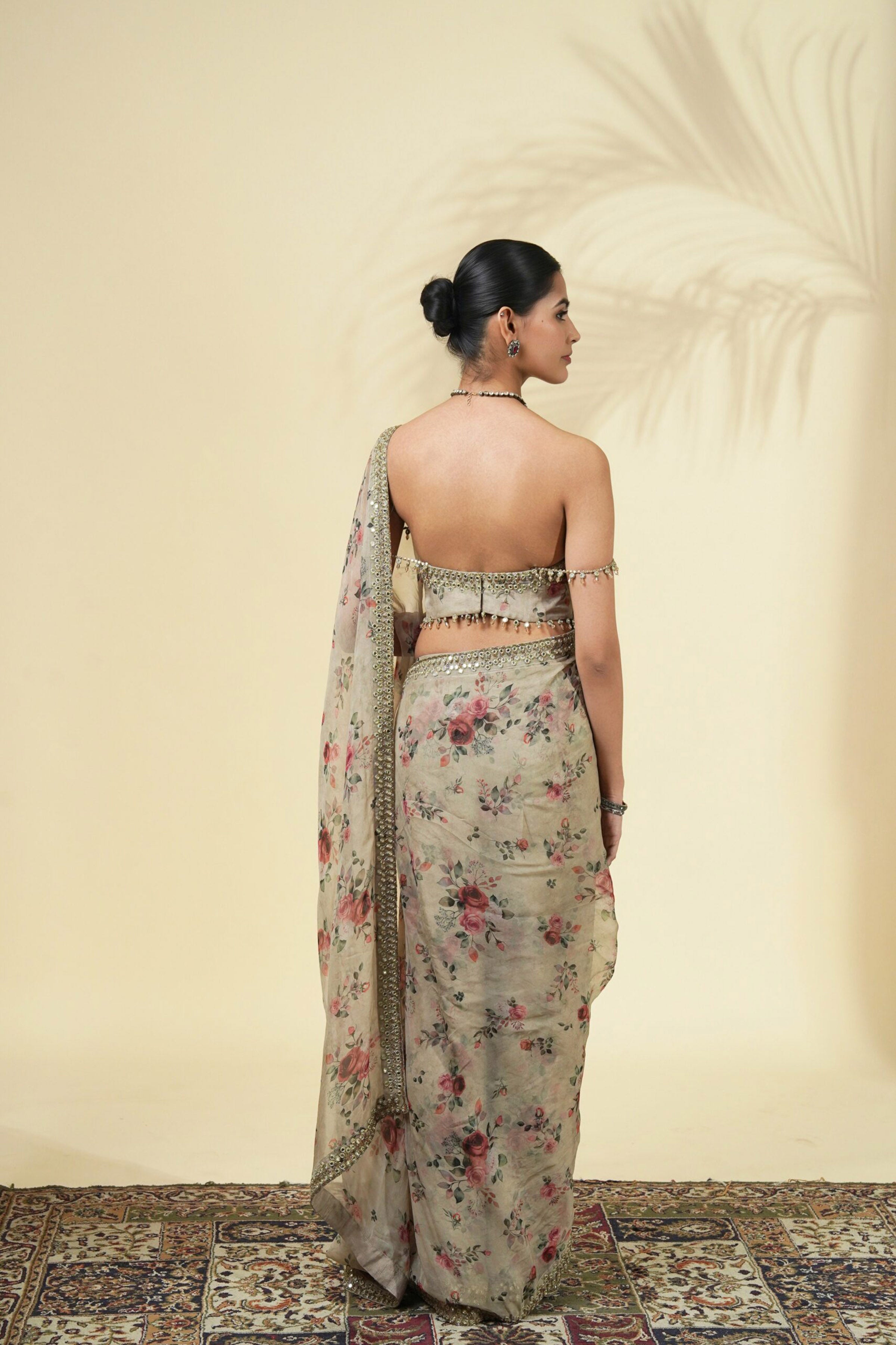 DRAPED SAREE CORSET MULTICOLUR
