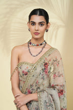 DRAPED SAREE CORSET MULTICOLUR