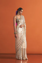 Ivory Draped Saree