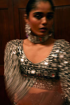 Black Draped Saree