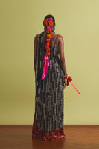 ANUSHKA KHANNA KURTA GHARARA BELT STOLE BLACK BURGANDY