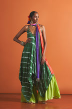 ANUSHKA KHANNA KURTA GHARARA STOLE EMERALD PURPLE