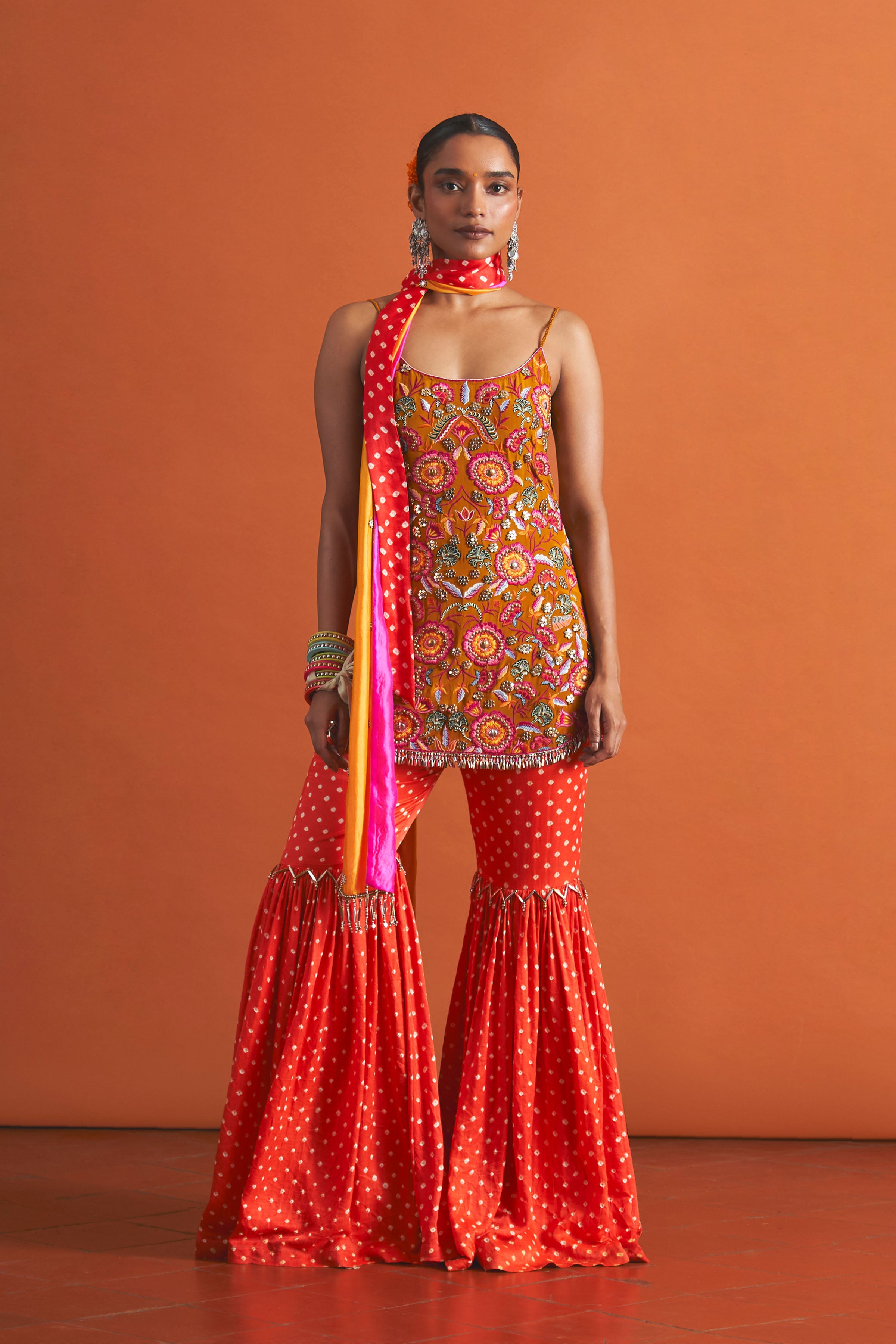 Mustard Orange Gharara