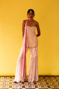 JACKET KURTA GARARA BLUSH PINK