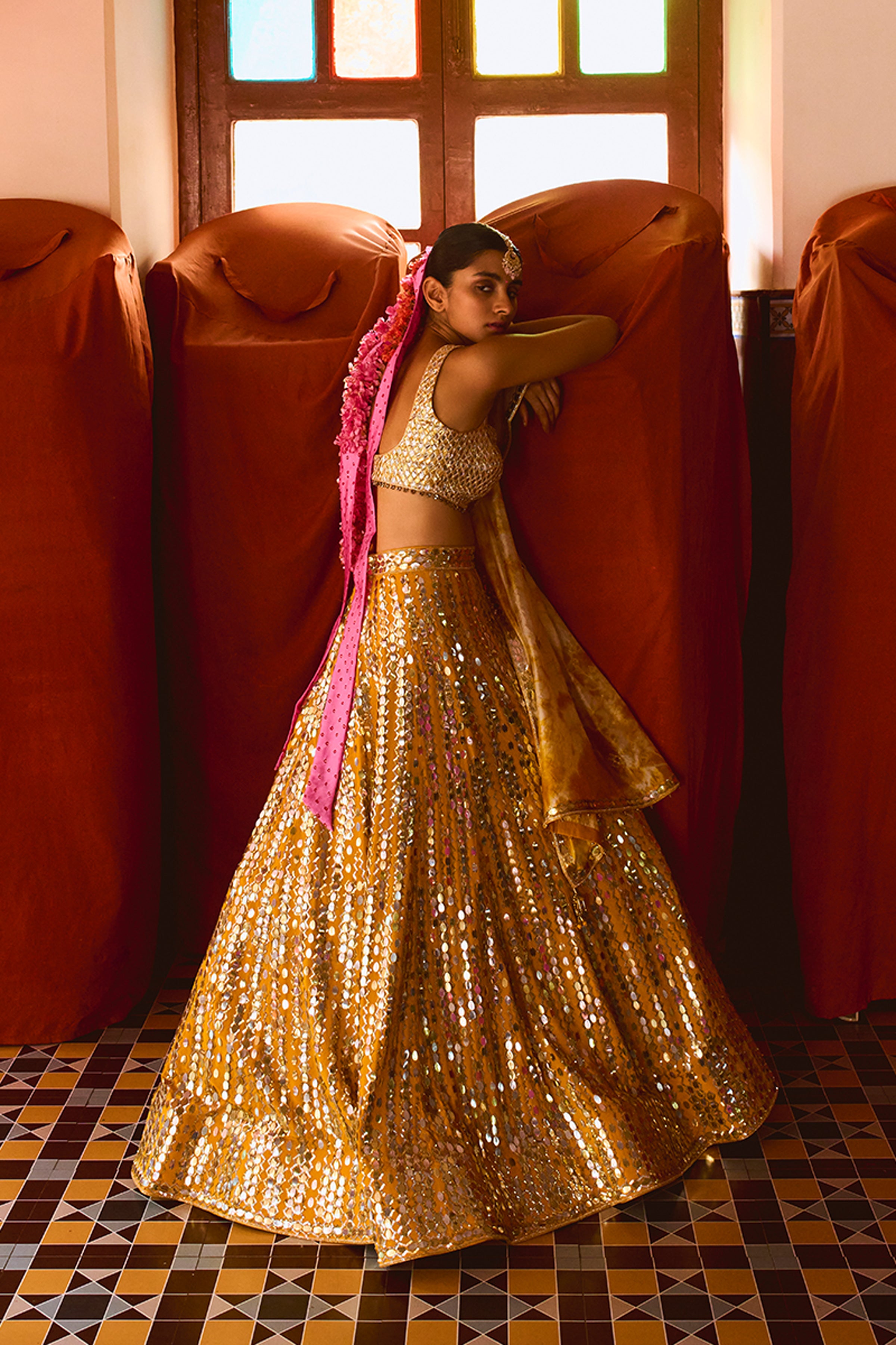 ANUSHKA KHANNA LEHENGA BLOUSE DUPATTA YELLOW