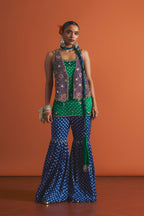 ANUSHKA KHANNA GHARARA KURTA WAISTCOAT EMERALD