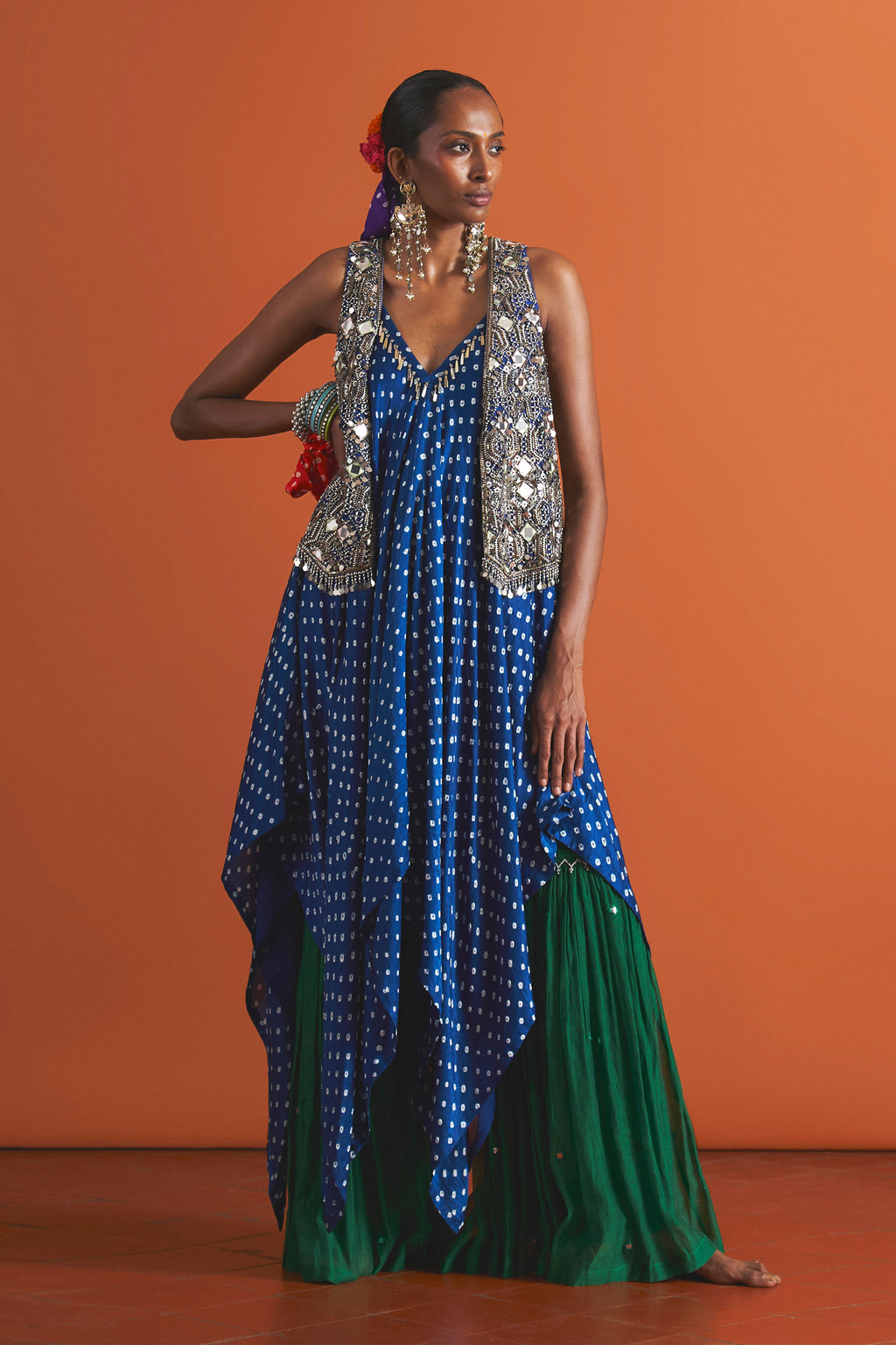 Purple Navy Sharara