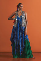 Purple Navy Sharara
