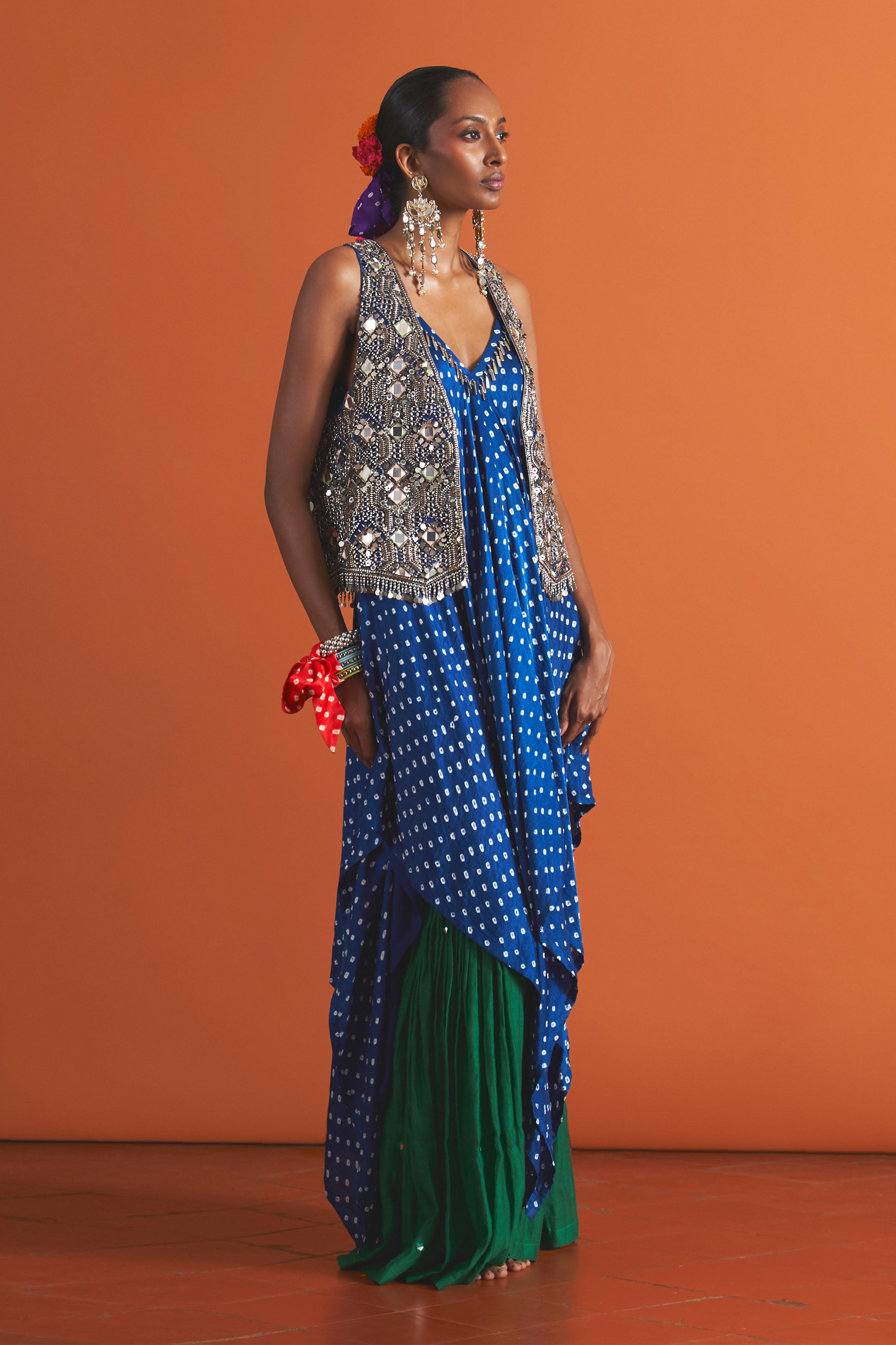 Purple Navy Sharara