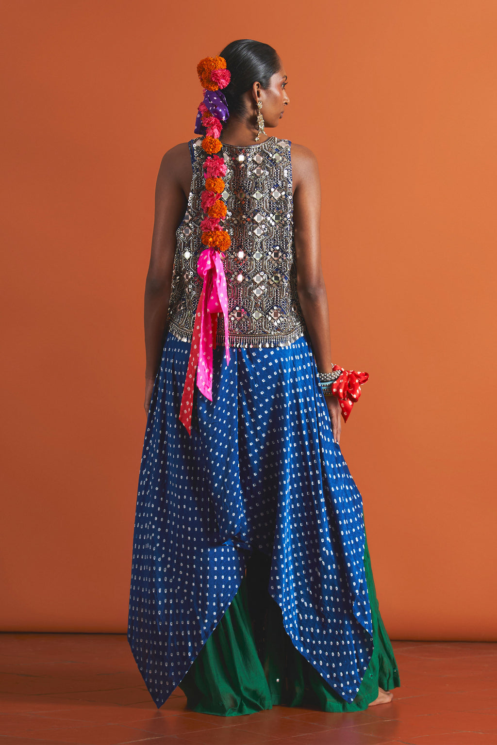 Purple Navy Sharara
