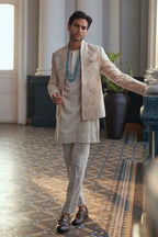 Bandhgala Kurta Trouser Ivory