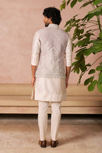 Bandhgala Kurta Trouser Dusty Ivory