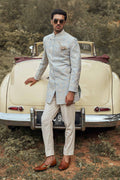 Bandhgala Kurta Trouser Powder Blue