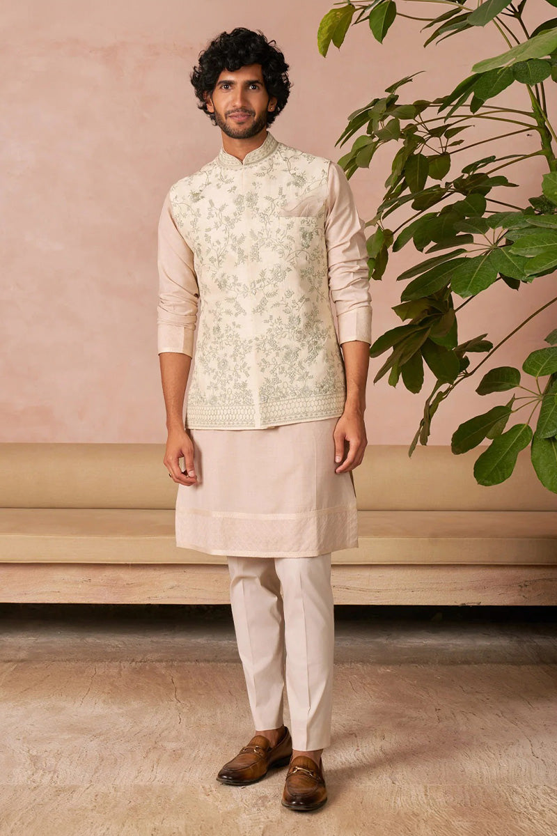 Bundi Kurta Trouser Ivory
