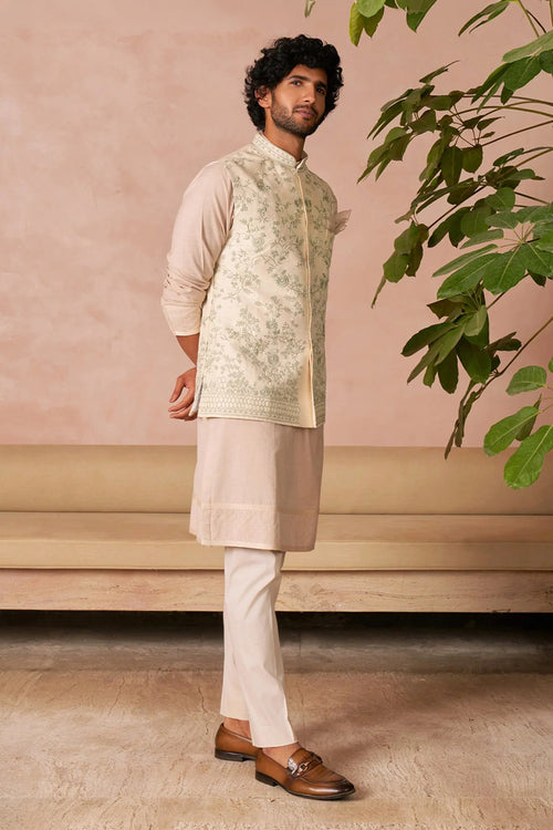 Bundi Kurta Trouser Ivory