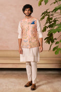 Bundi Kurta Trouser Peach