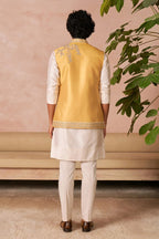 Bundi Kurta Trouser Yellow