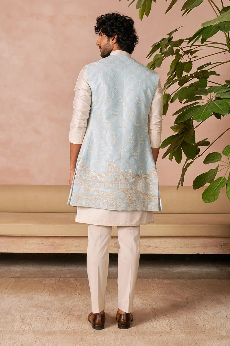 Bundi Kurta Trouser Blue