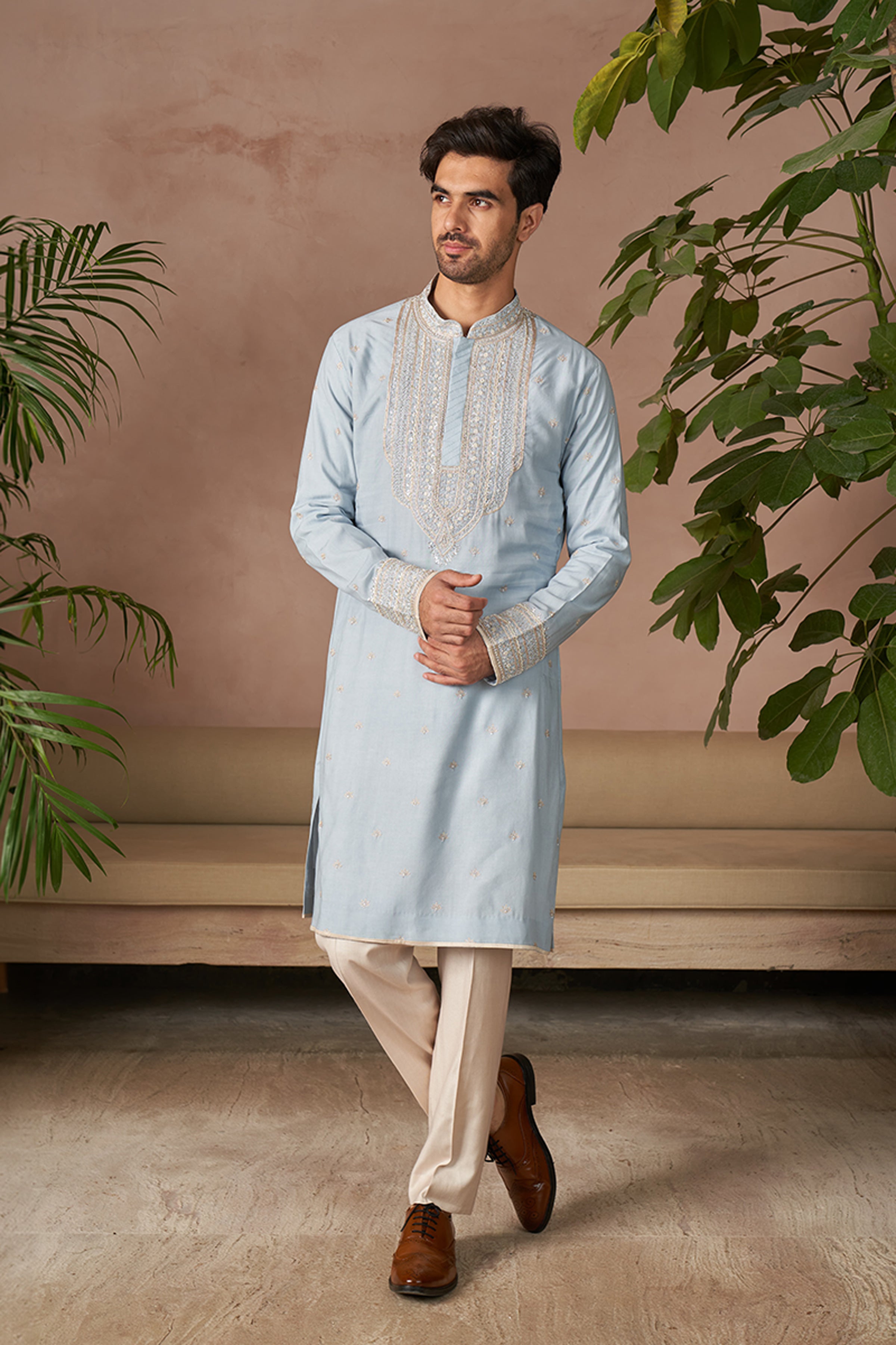 ANUSHREE REDDY KURTA TROUSER BLUE