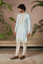 ANUSHREE REDDY KURTA TROUSER SKY BLUE