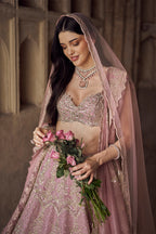ANUSHREE REDDY LEHENGA BLOUSE DUPATTA BLUSH PINK