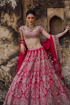 ANUSHREE REDDY LEHENGA BLOUSE DUPATTA CHERRY RED