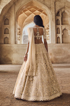 LEHENGA BLOUSE DUPATTA GREYISH IVORY