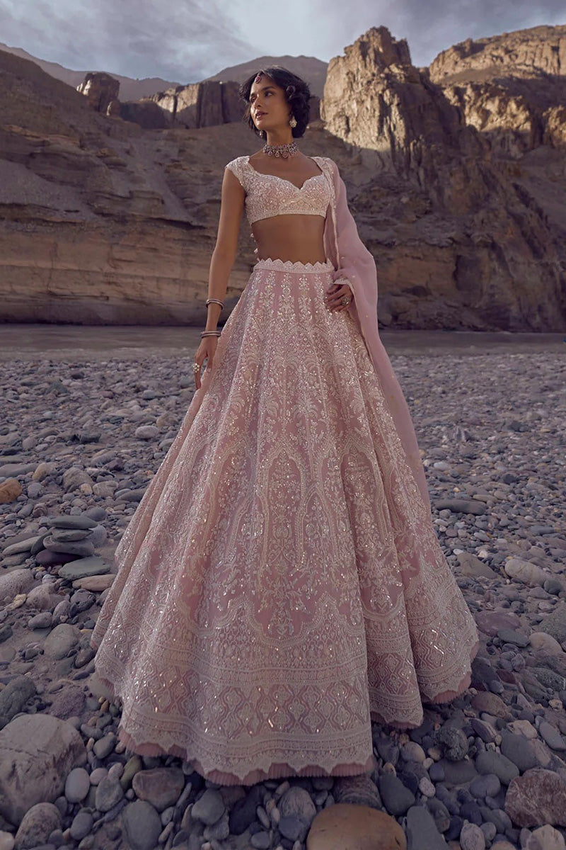 Lehenga Blouse Dupatta Soft Pink