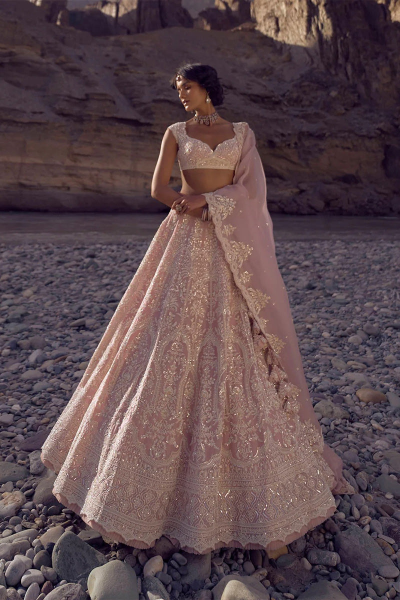 Lehenga Blouse Dupatta Soft Pink