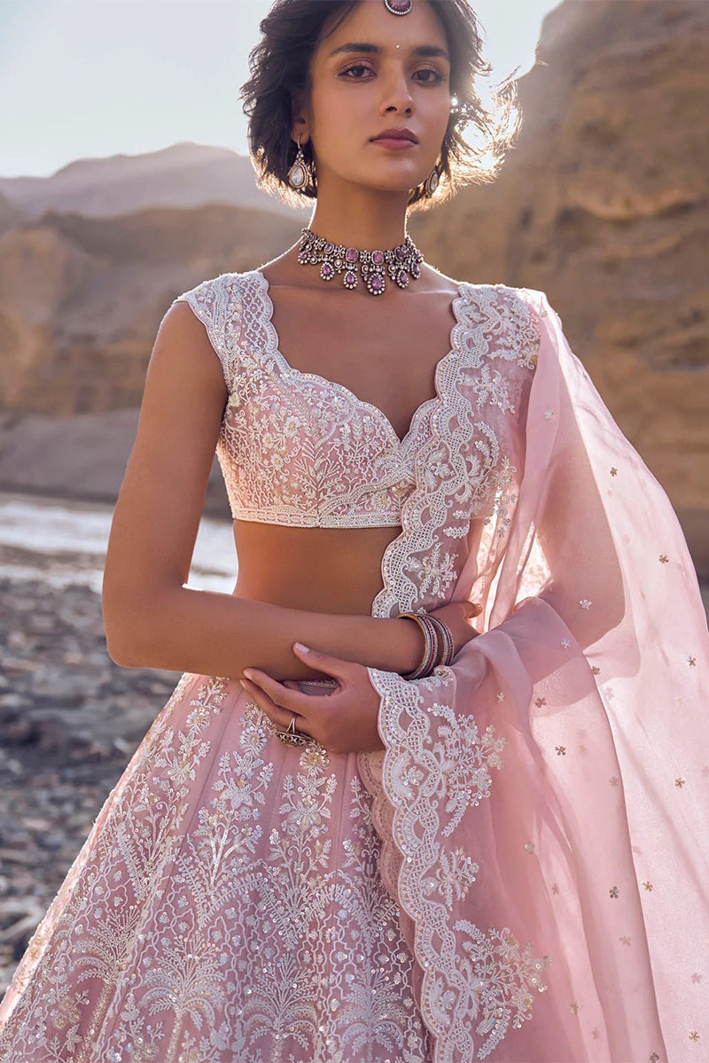 Lehenga Blouse Dupatta Soft Pink