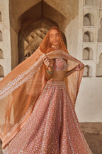 ANUSHREE REDDY LEHENGA BLOUSE DUPATTA ORANGE