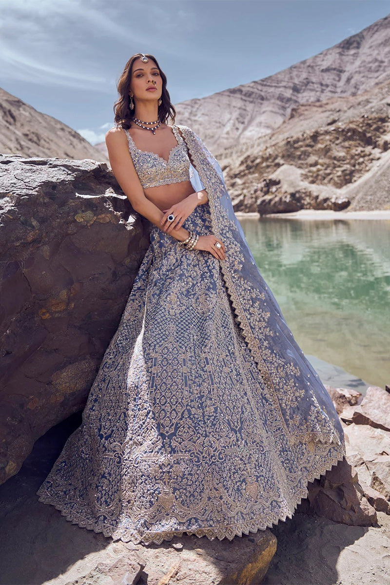 Lehenga Blouse Dupatta Sky Blue