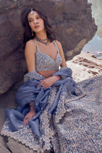 Lehenga Blouse Dupatta Sky Blue