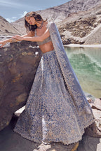 Lehenga Blouse Dupatta Sky Blue