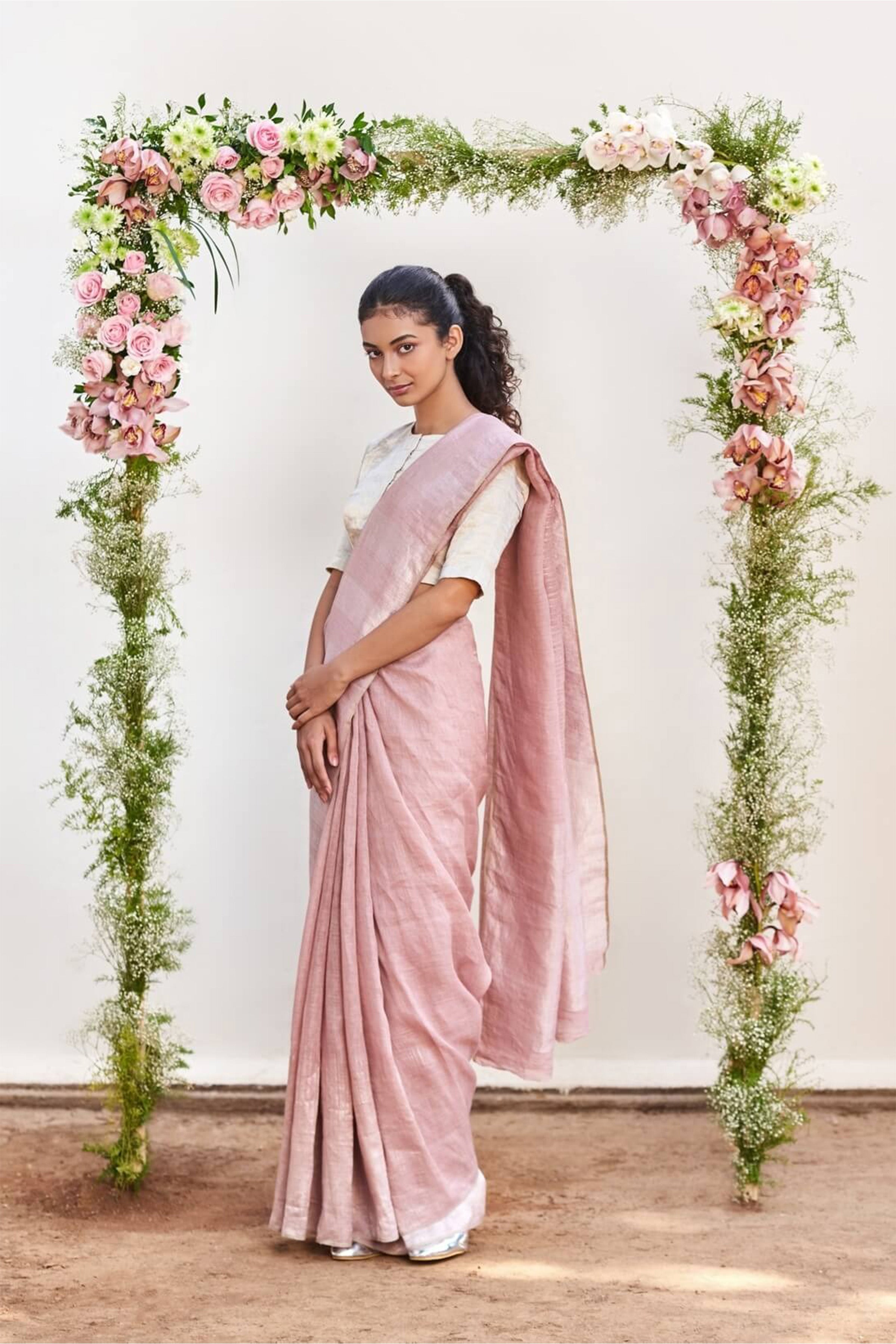 Saree Blouse Fabric Pink