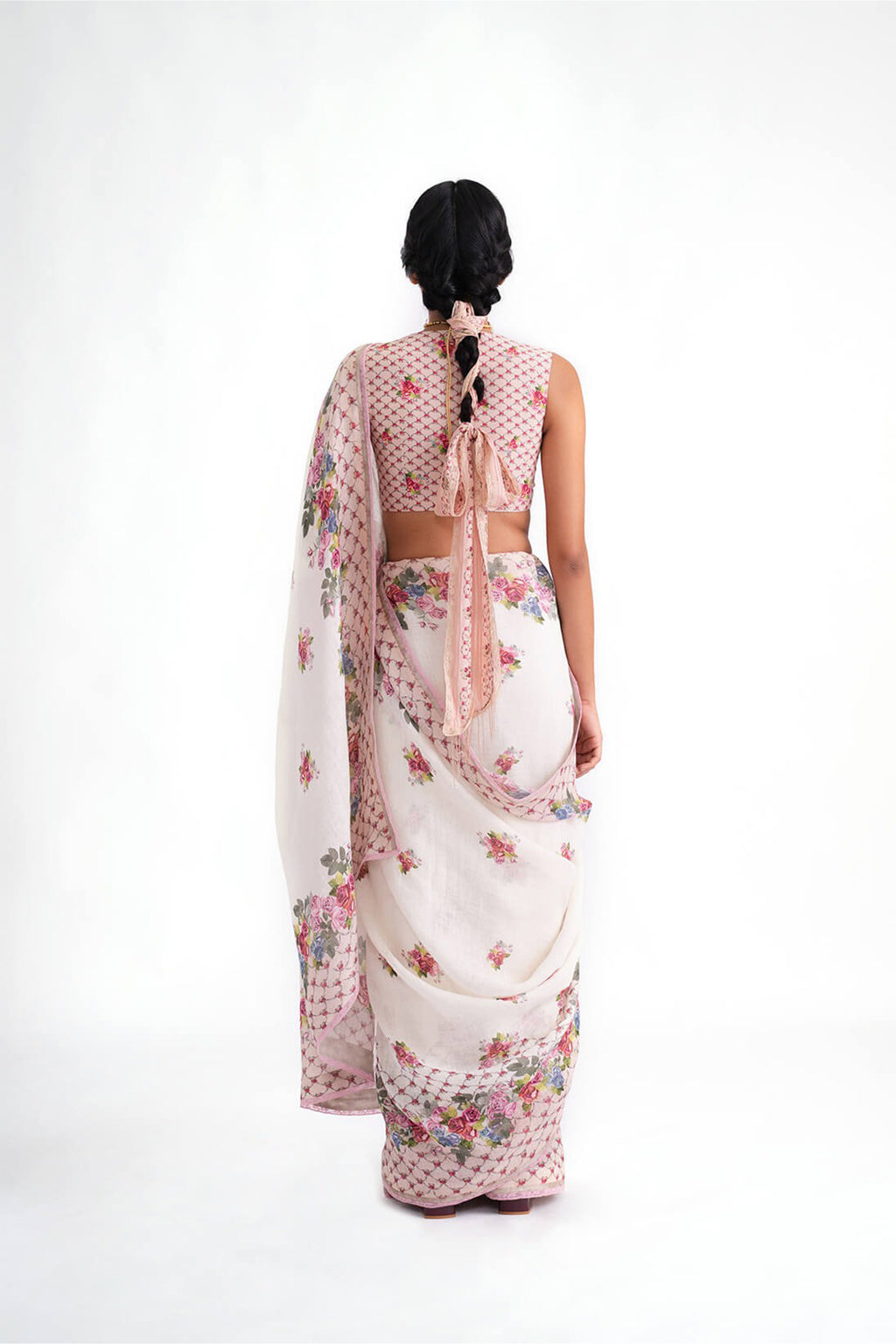 Saree Ivory Peach