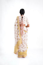 Saree Ivory-Yellow