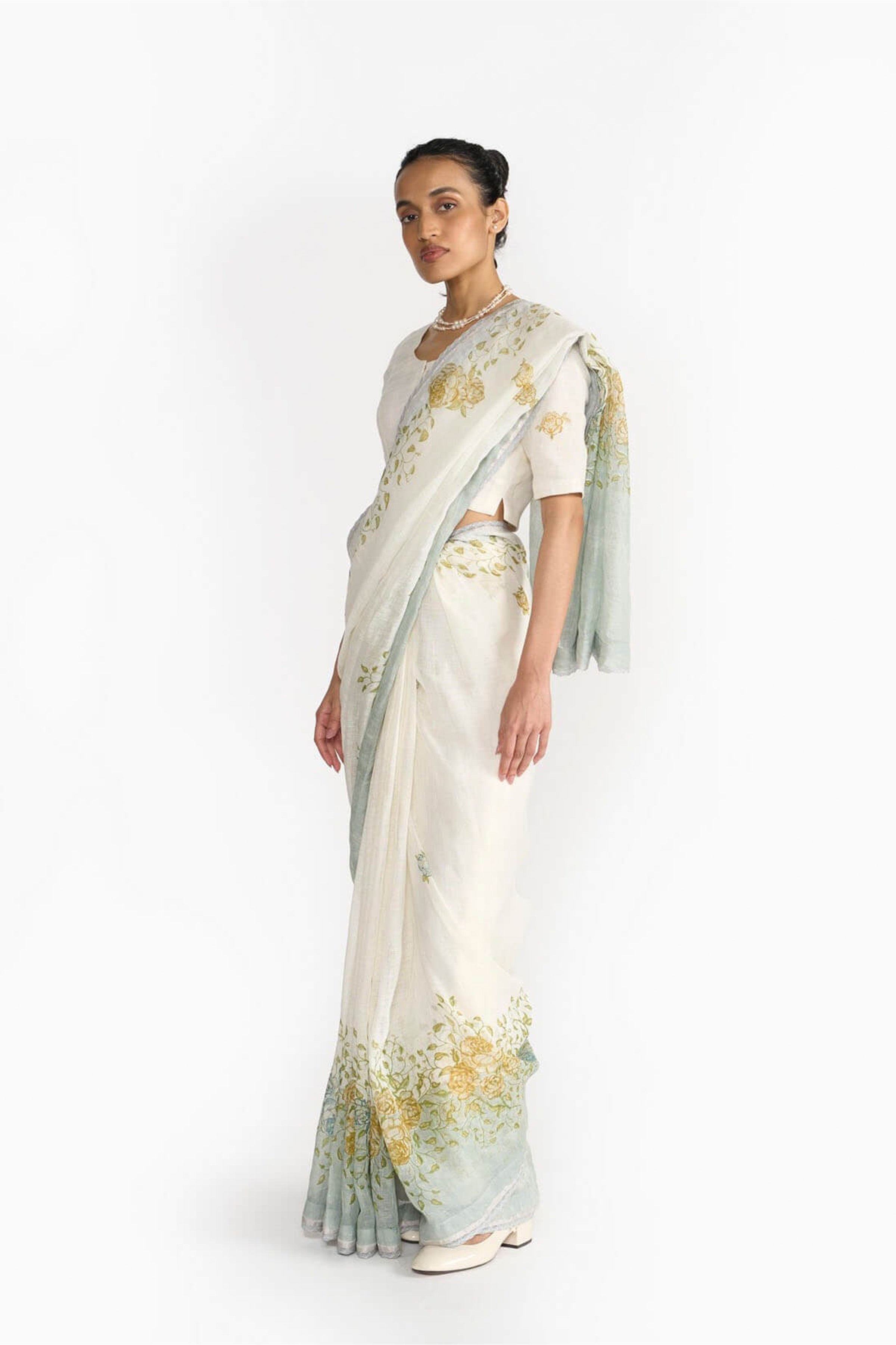 Saree Blouse Fabric Ivory