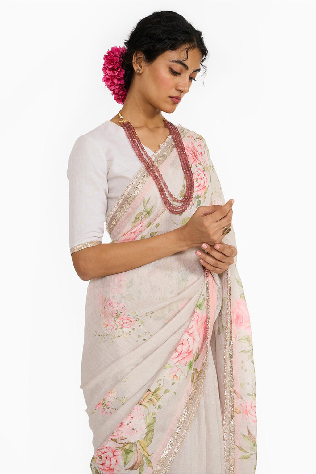 Saree Blouse Fabric Beige