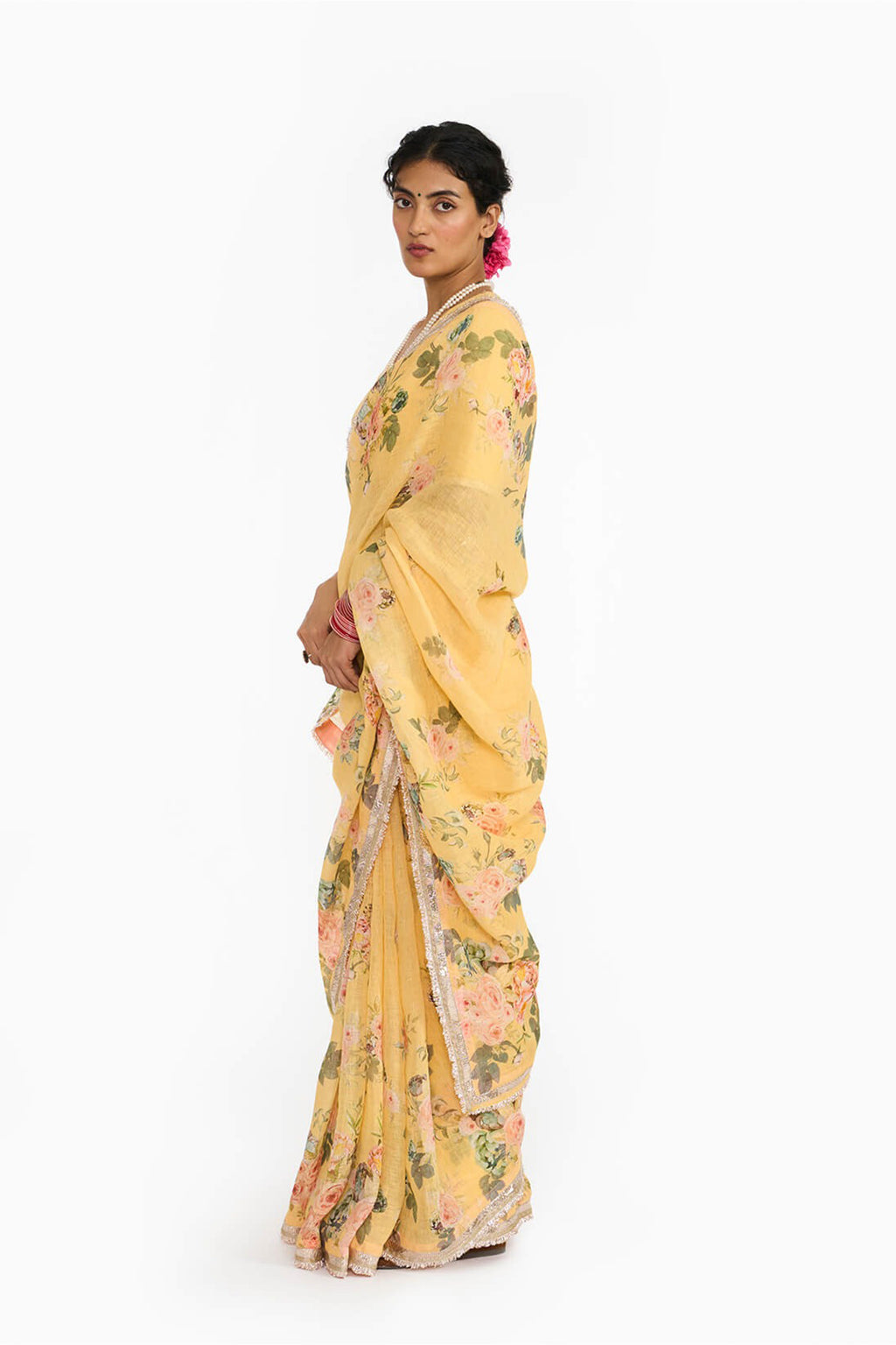 Saree Blouse Fabric Yellow