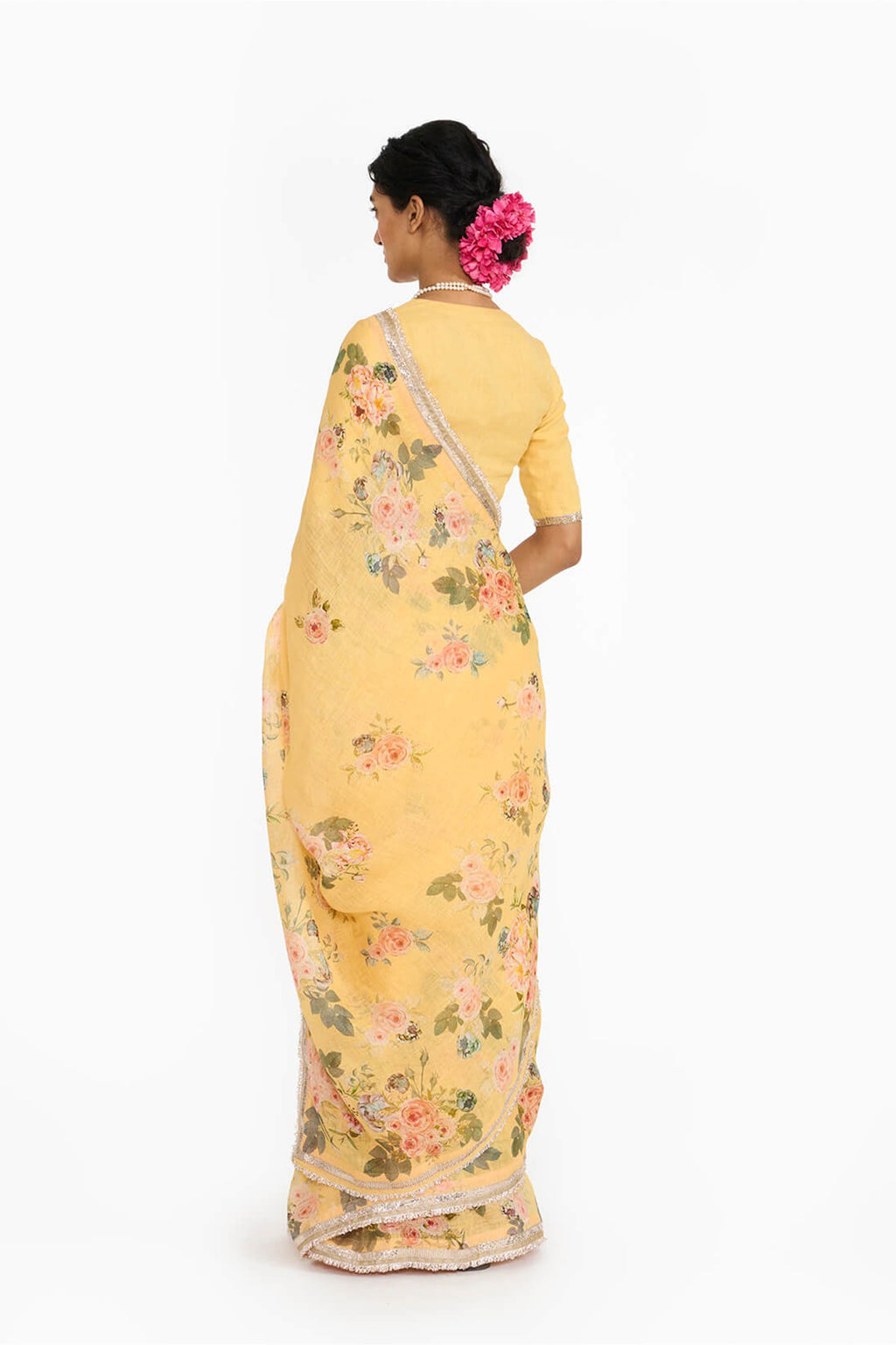 Saree Blouse Fabric Yellow