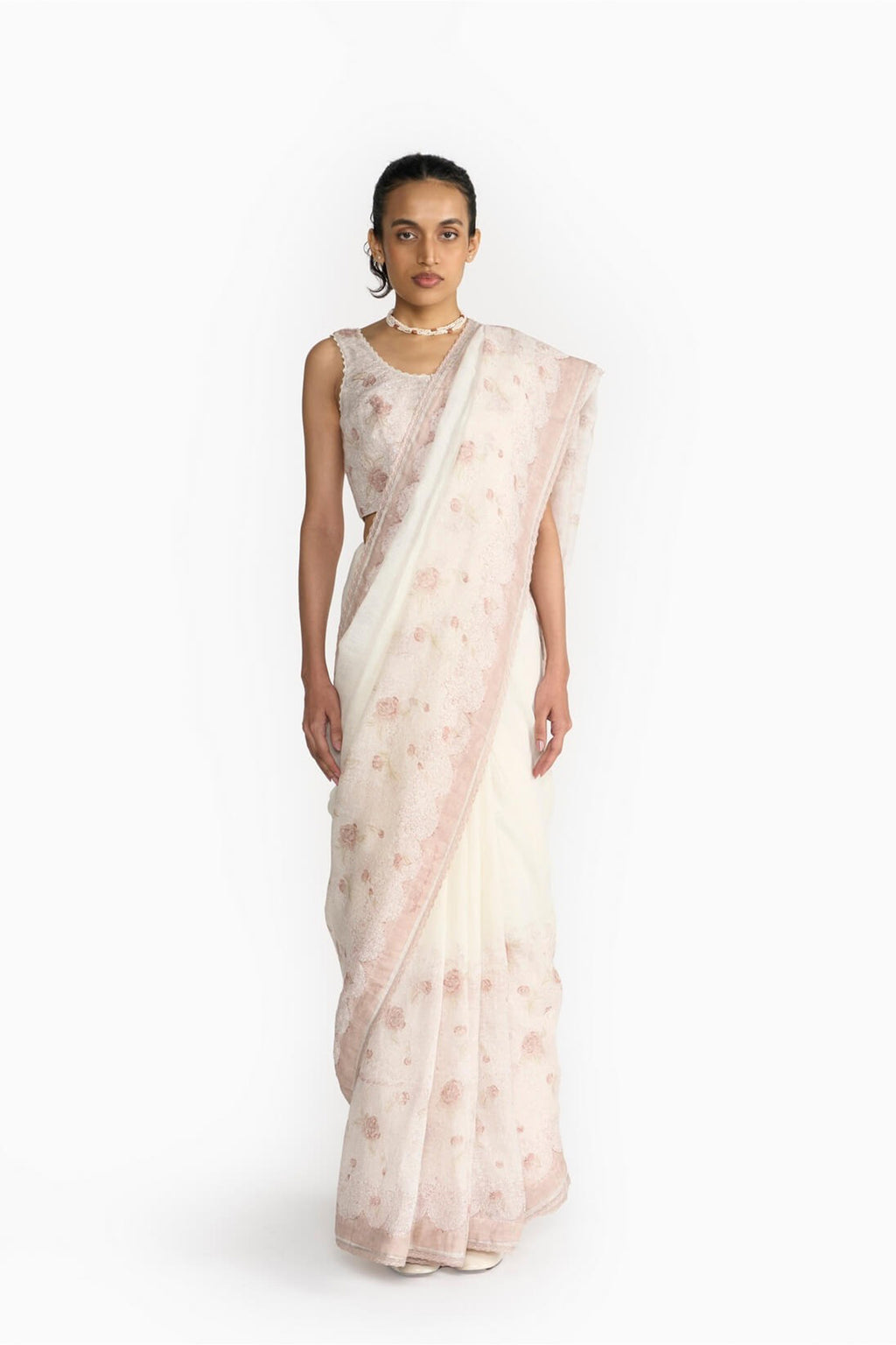 Saree Blouse Fabric Ivory