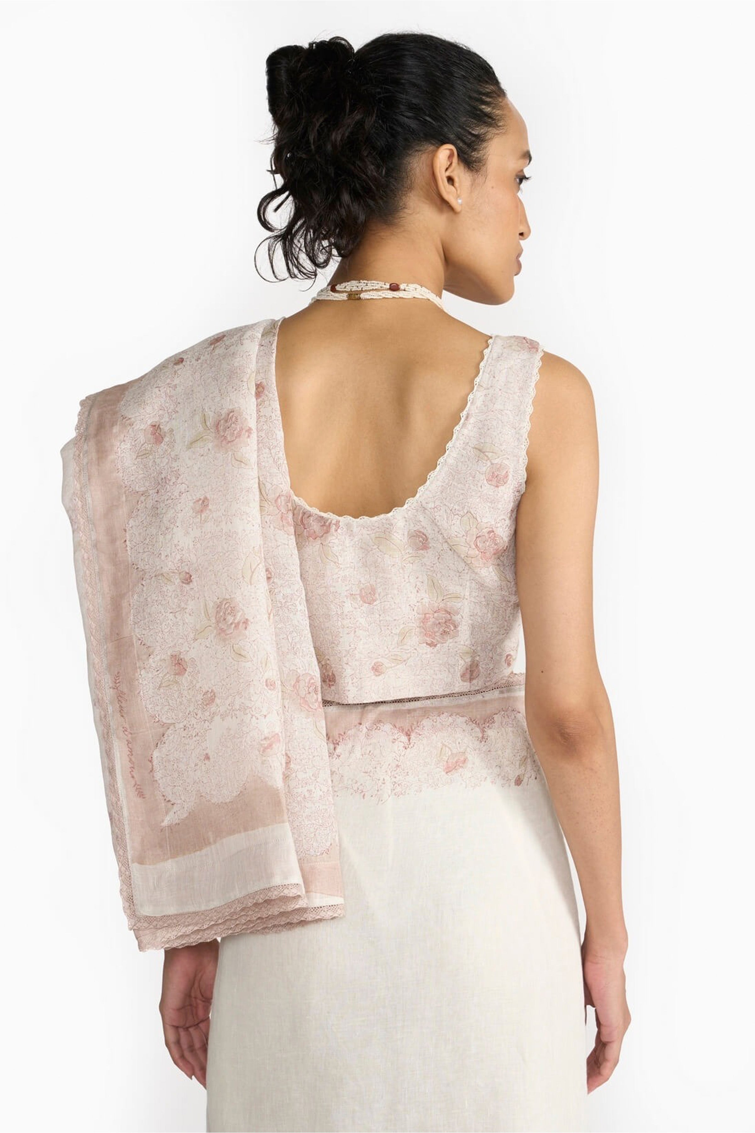 Saree Blouse Fabric Ivory