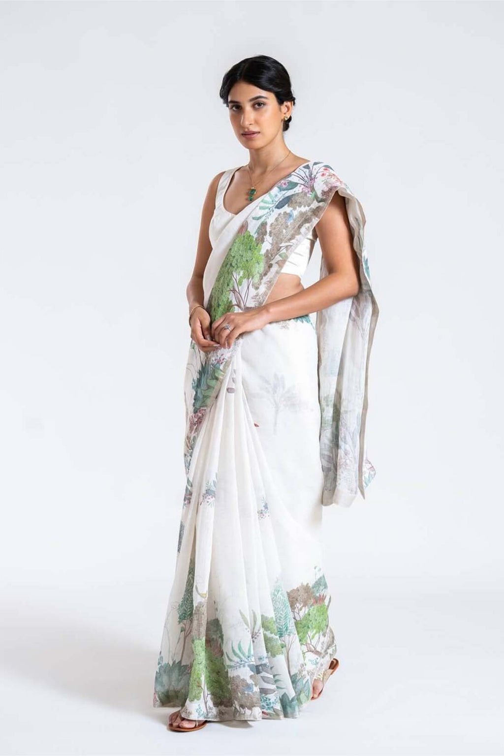 Saree Blouse Fabric Ivory