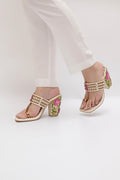 Beige Block Heels