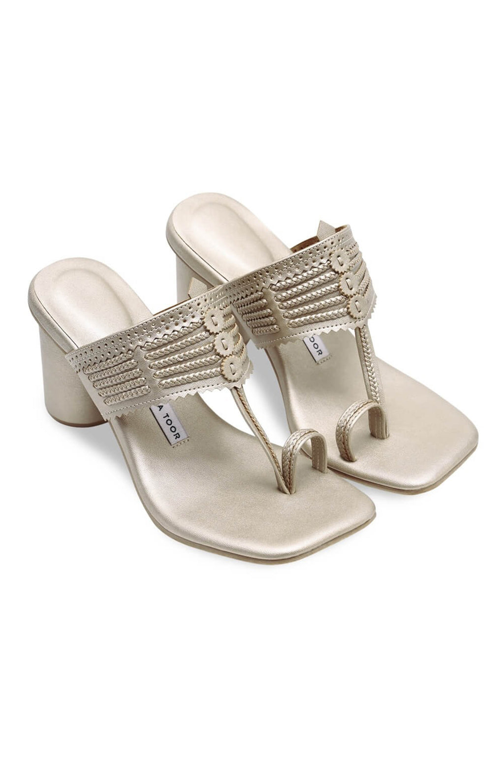 Champagne Block Heels