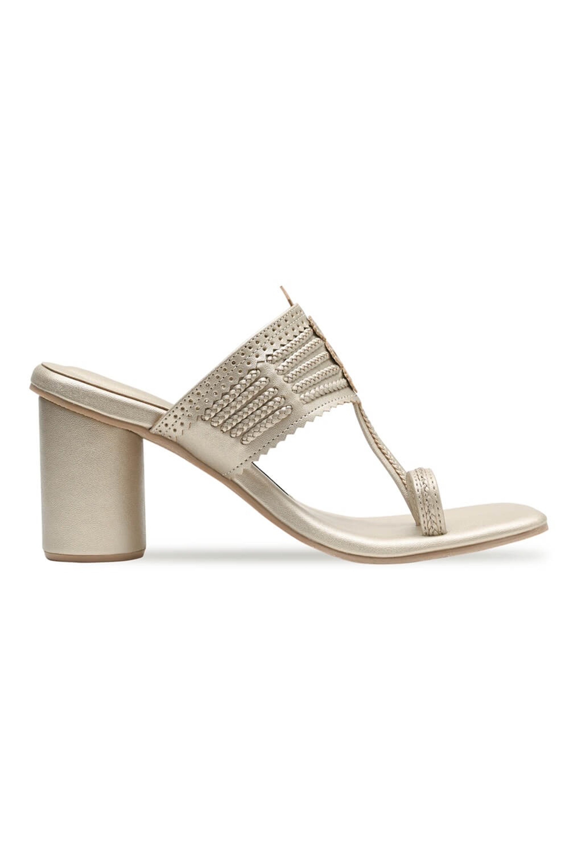 Champagne Block Heels