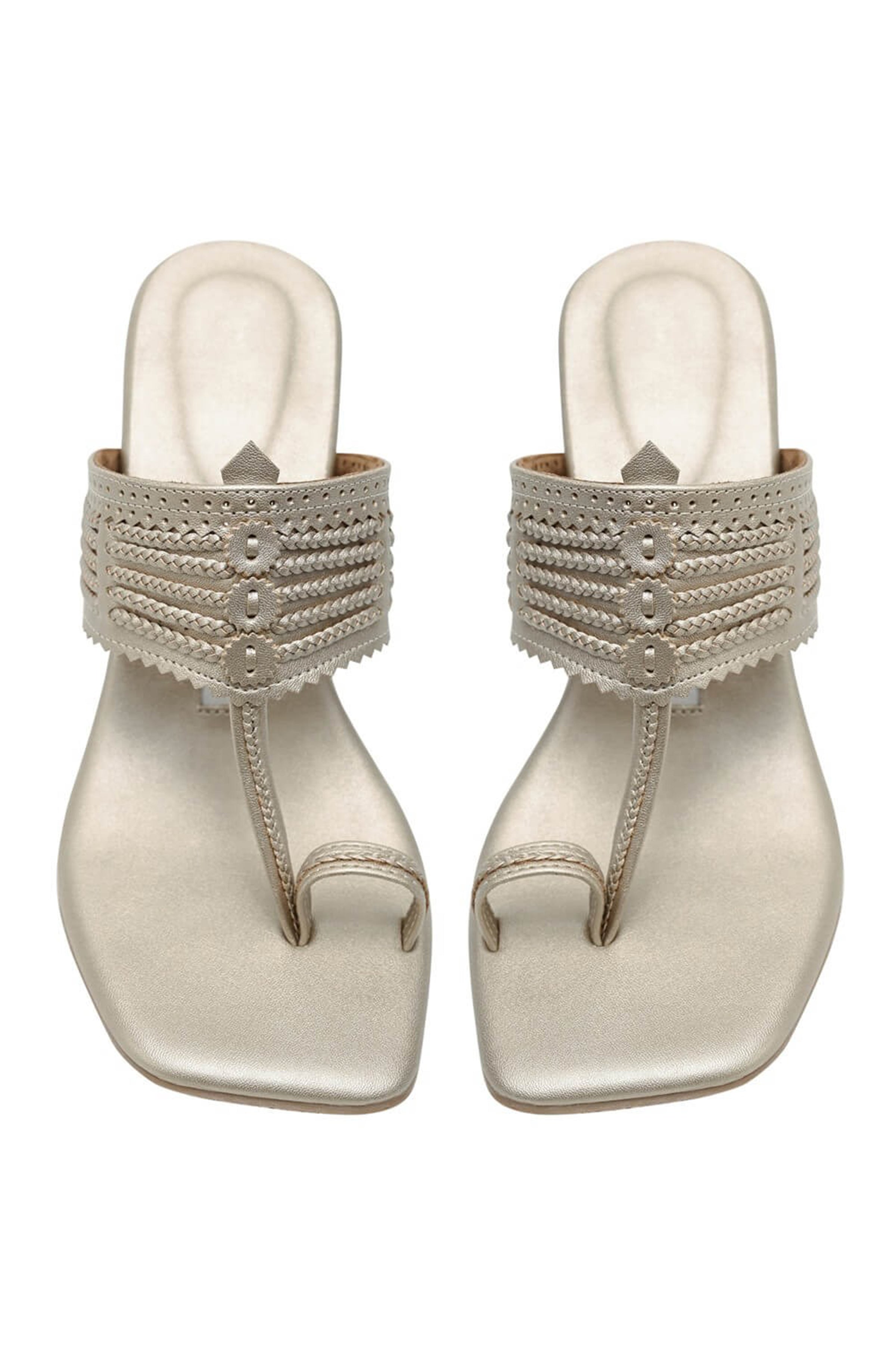 Champagne Block Heels