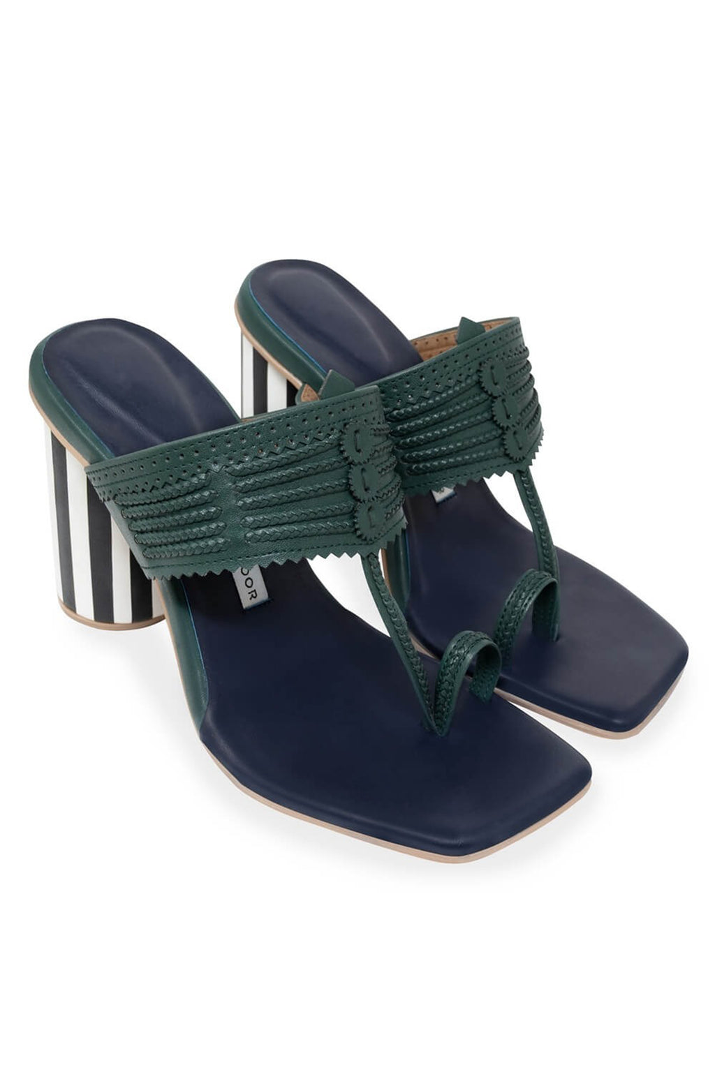 Pine Green  Block Heels