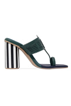 Pine Green  Block Heels